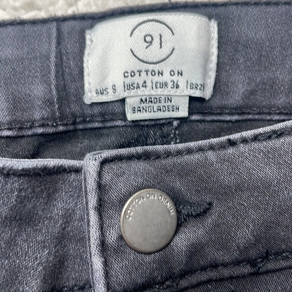 91 Cotton On Jeans Stretch Denim High Rise High Waist Size 4 - Picture 4 of 8